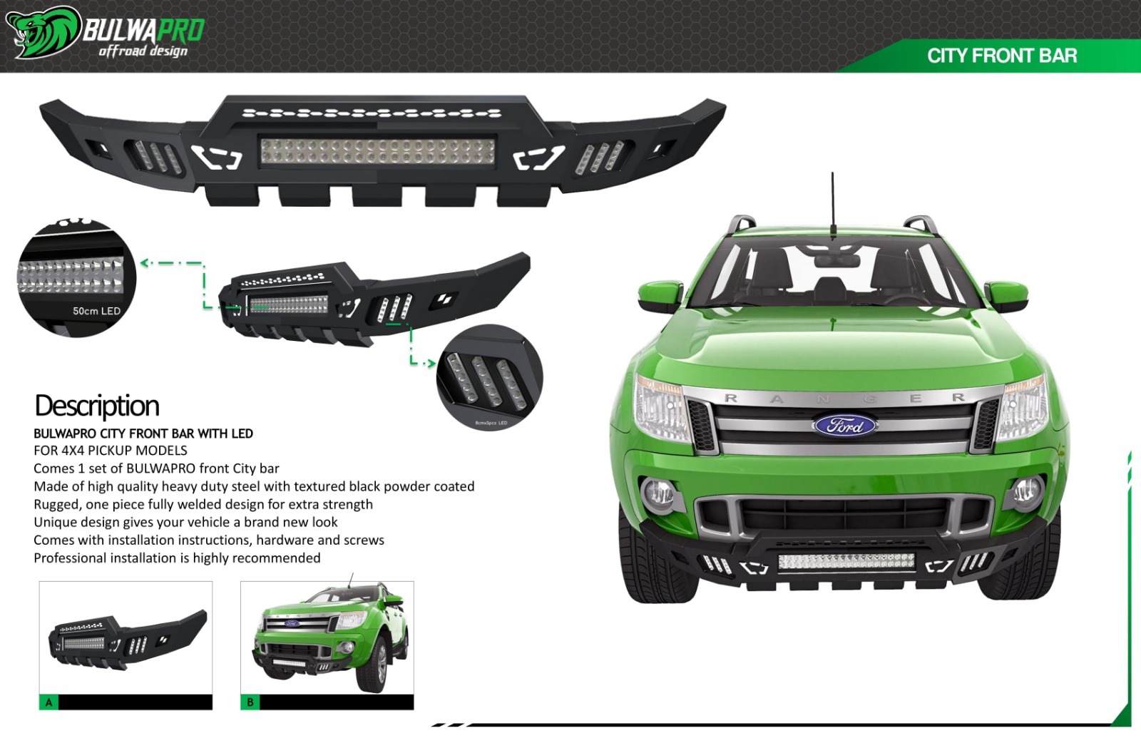 Front Steel Bumper Offroad Steel Front Rear Bumper